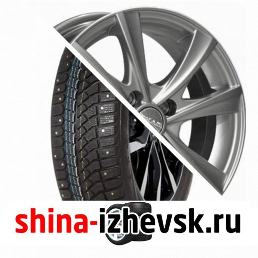 Колесо в сборе Viatti Brina Nordico (V-522) 185/65 R15 T 88 + СКАД Мальта 6xR15 4×100 ET45 DIA60.1 Серебристый в Ижевске